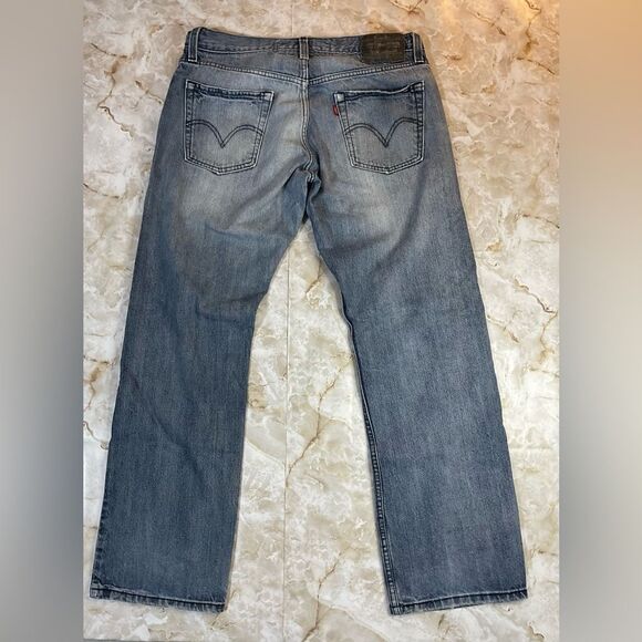 Levi's 514 Slim Straight Jeans Men's Blue Denim Pants - Picture 2 of 6